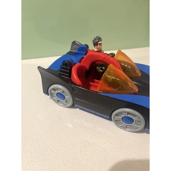 Fisher Price Imaginext Batmobile Car Batman Car - With Robin - Picture 5 of 9